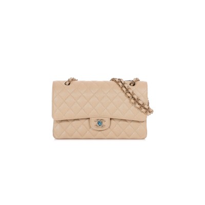 CHANEL CAVIAR QUILTED MEDIUM CLASSIC DOUBLE FLAP 1420102 (25*15*7cm)
